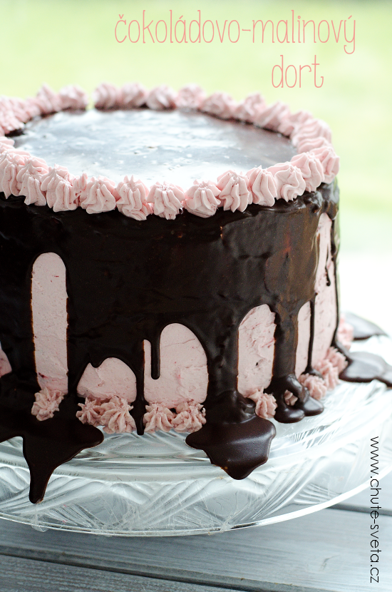 čokoládovo-malinový dort