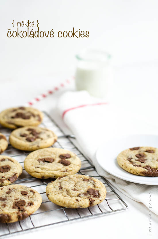 { měkké } čokoládové cookies