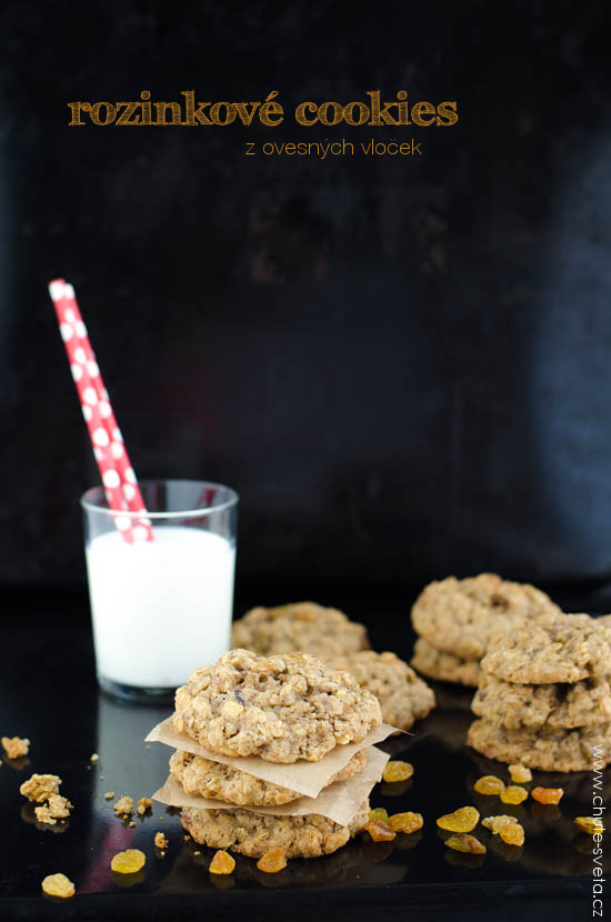 rozinkové cookies z ovesných vloček