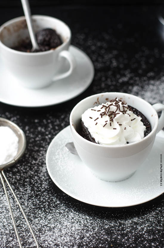 čokoládový dort z hrnku { mug cake}